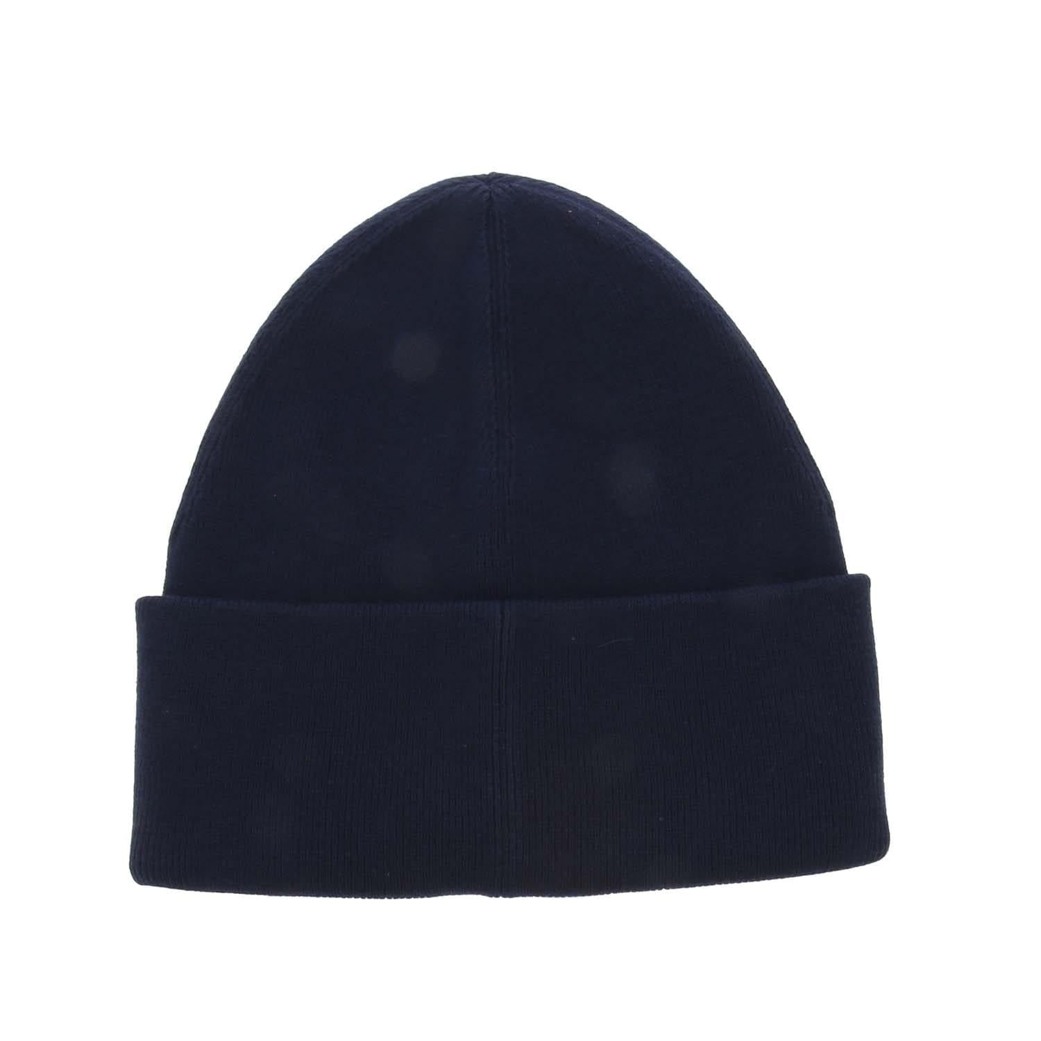 Navy - Back - Fred Perry Mens Graphic Ribbed Beanie