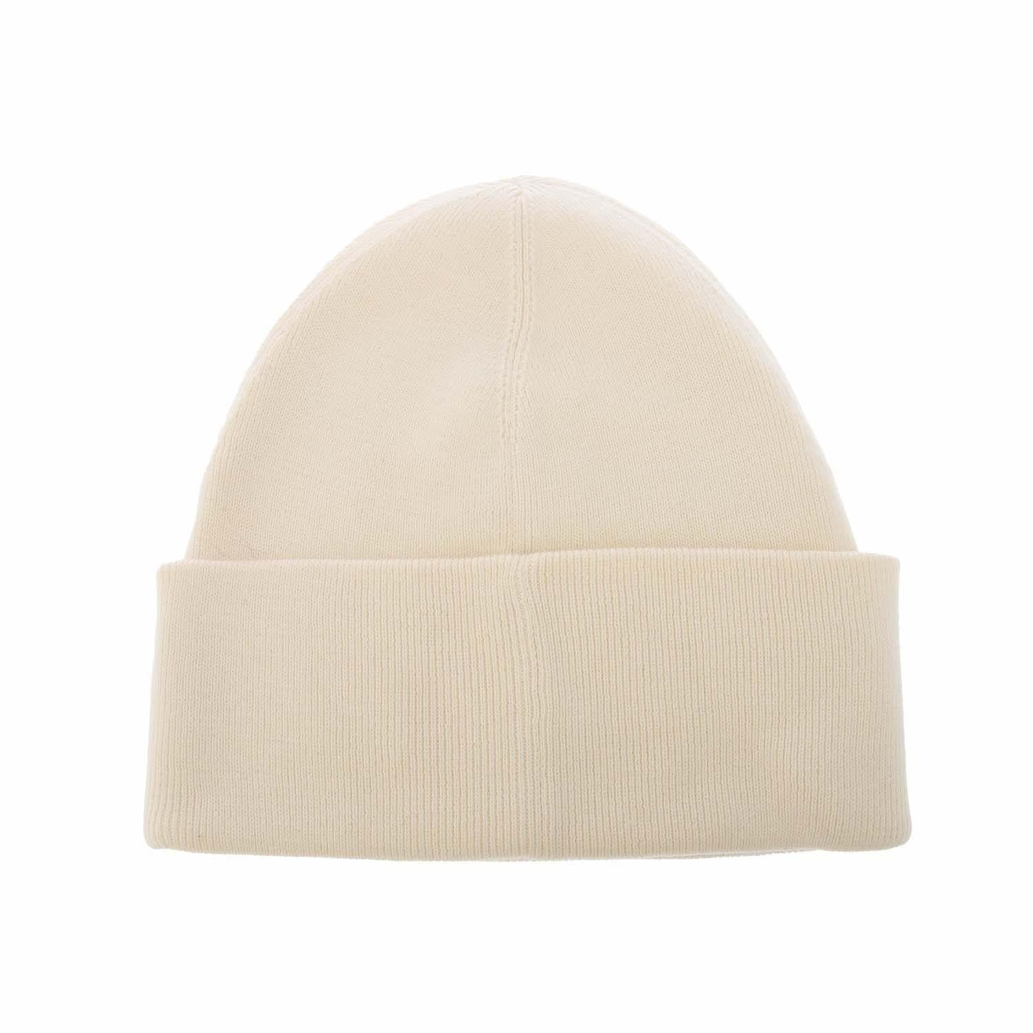 Ecru - Back - Fred Perry Mens Graphic Ribbed Beanie