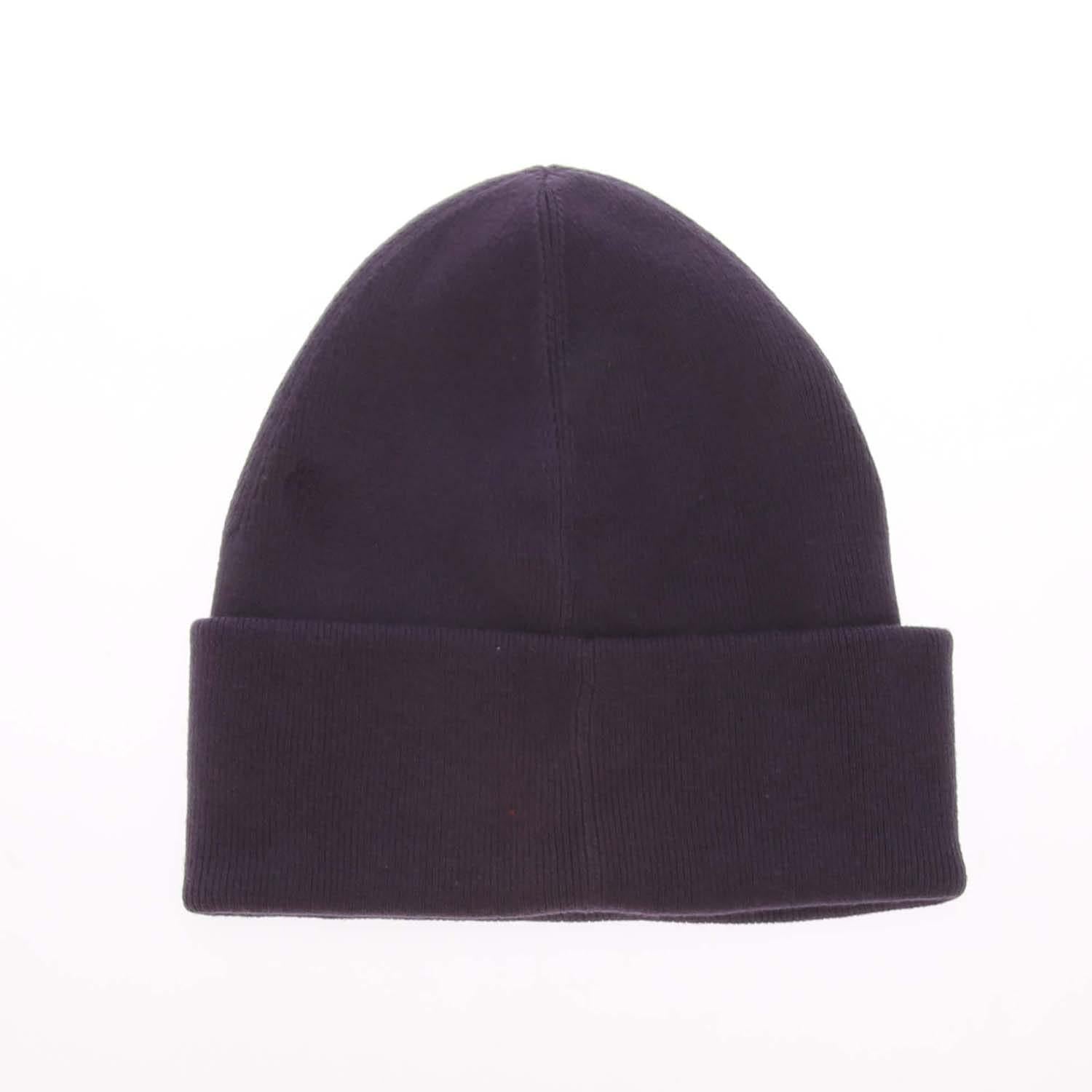 Purple - Back - Fred Perry Mens Graphic Ribbed Beanie