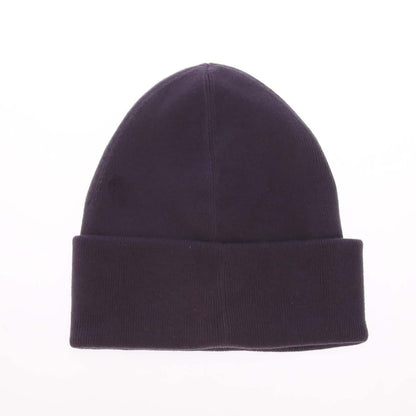 Purple - Back - Fred Perry Mens Graphic Ribbed Beanie