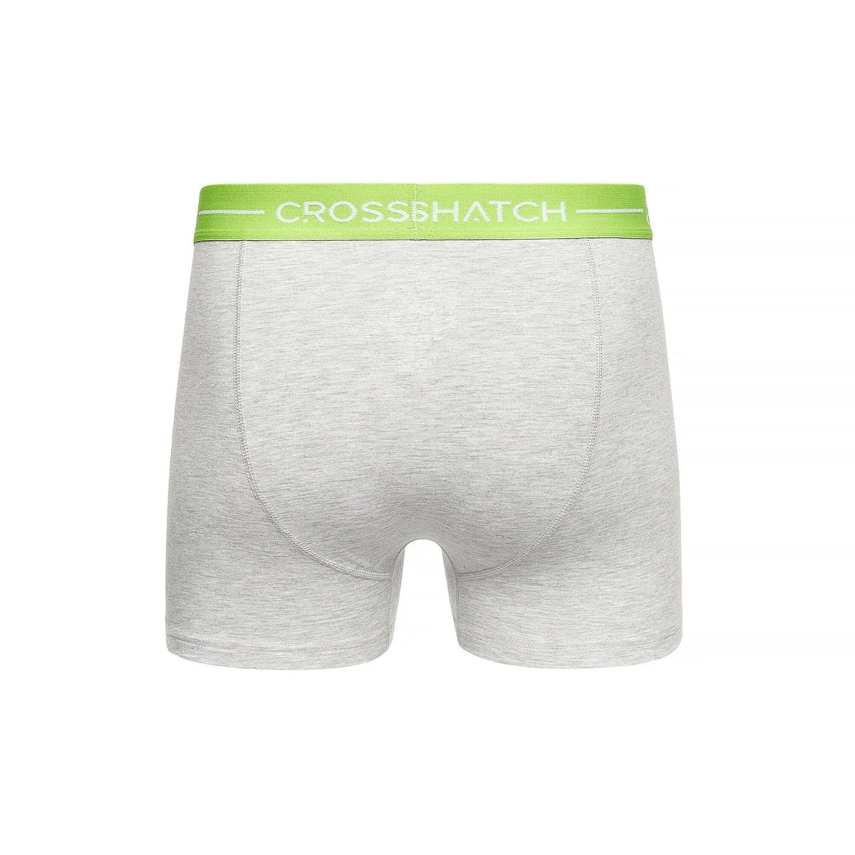 Grey - Back - Crosshatch Mens Astral Boxer Shorts (Pack of 12)