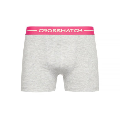 Grey - Pack Shot - Crosshatch Mens Astral Boxer Shorts (Pack of 12)