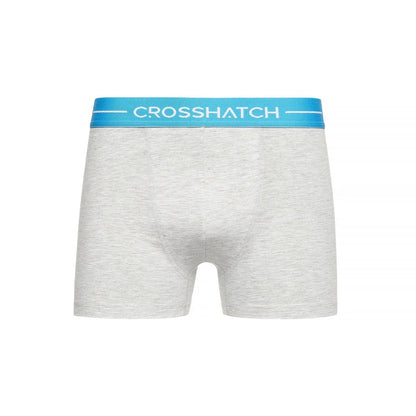 Grey - Close up - Crosshatch Mens Astral Boxer Shorts (Pack of 12)