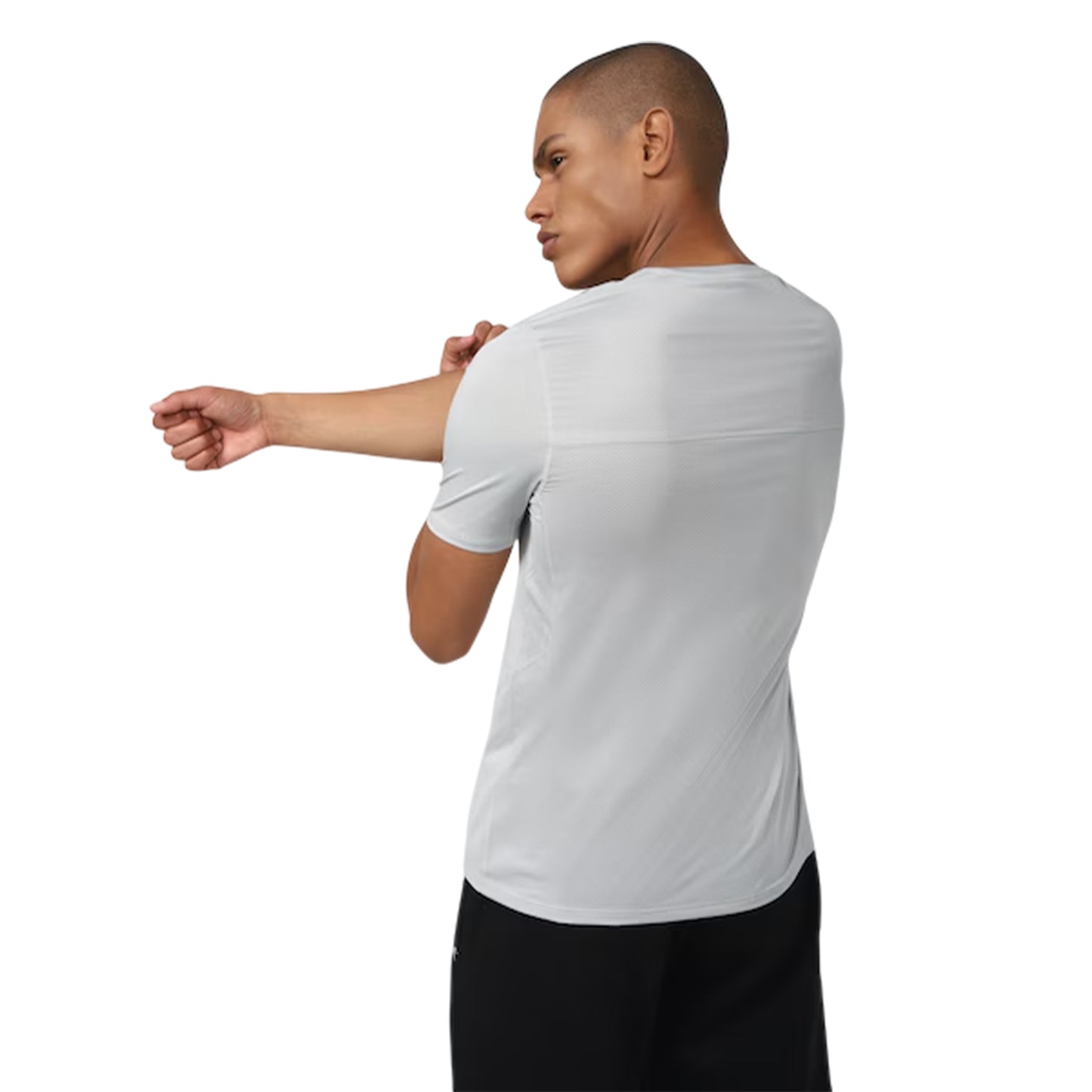 Grey - Back - Reebok Mens Crew Neck Regular T-Shirt