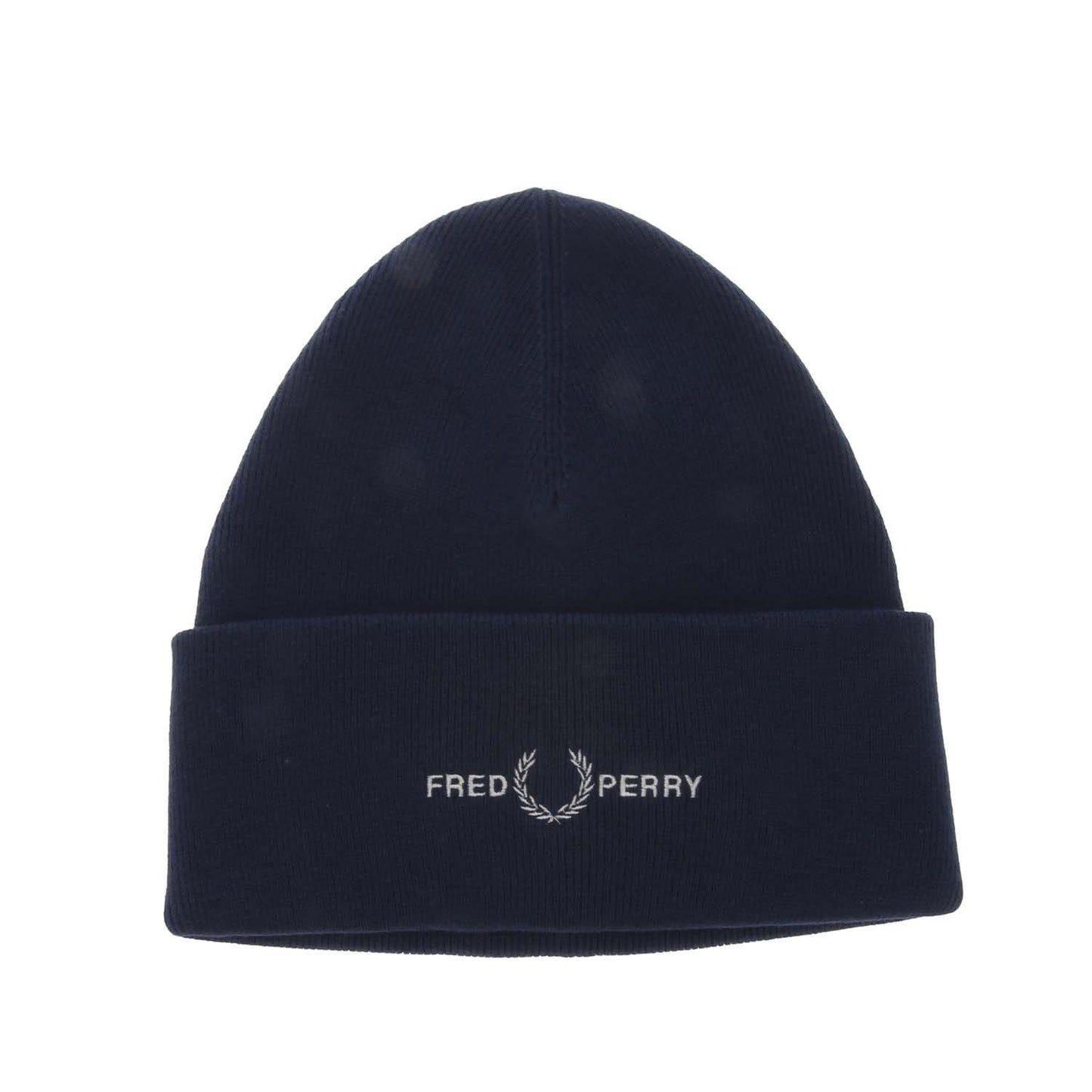 Navy - Front - Fred Perry Mens Graphic Ribbed Beanie