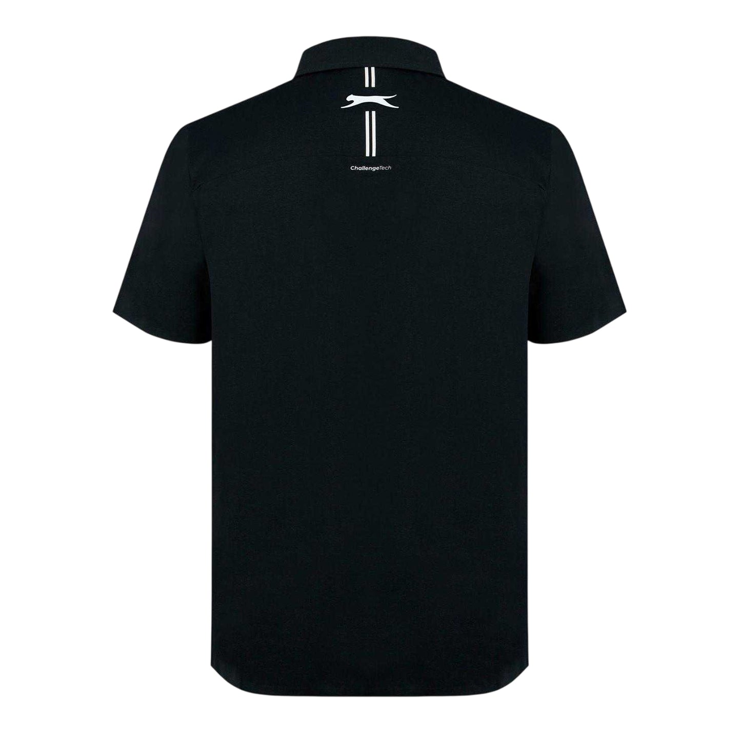 Black - Back - Slazenger Mens Polyester Golf Polo Shirt
