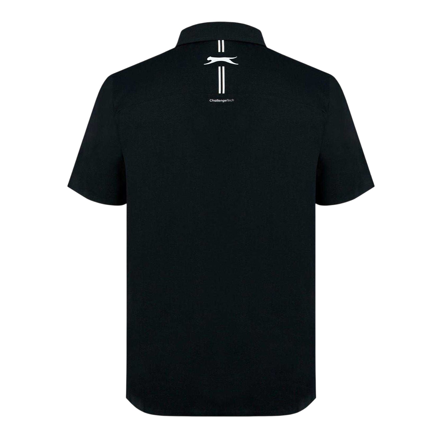 Black - Back - Slazenger Mens Polyester Golf Polo Shirt