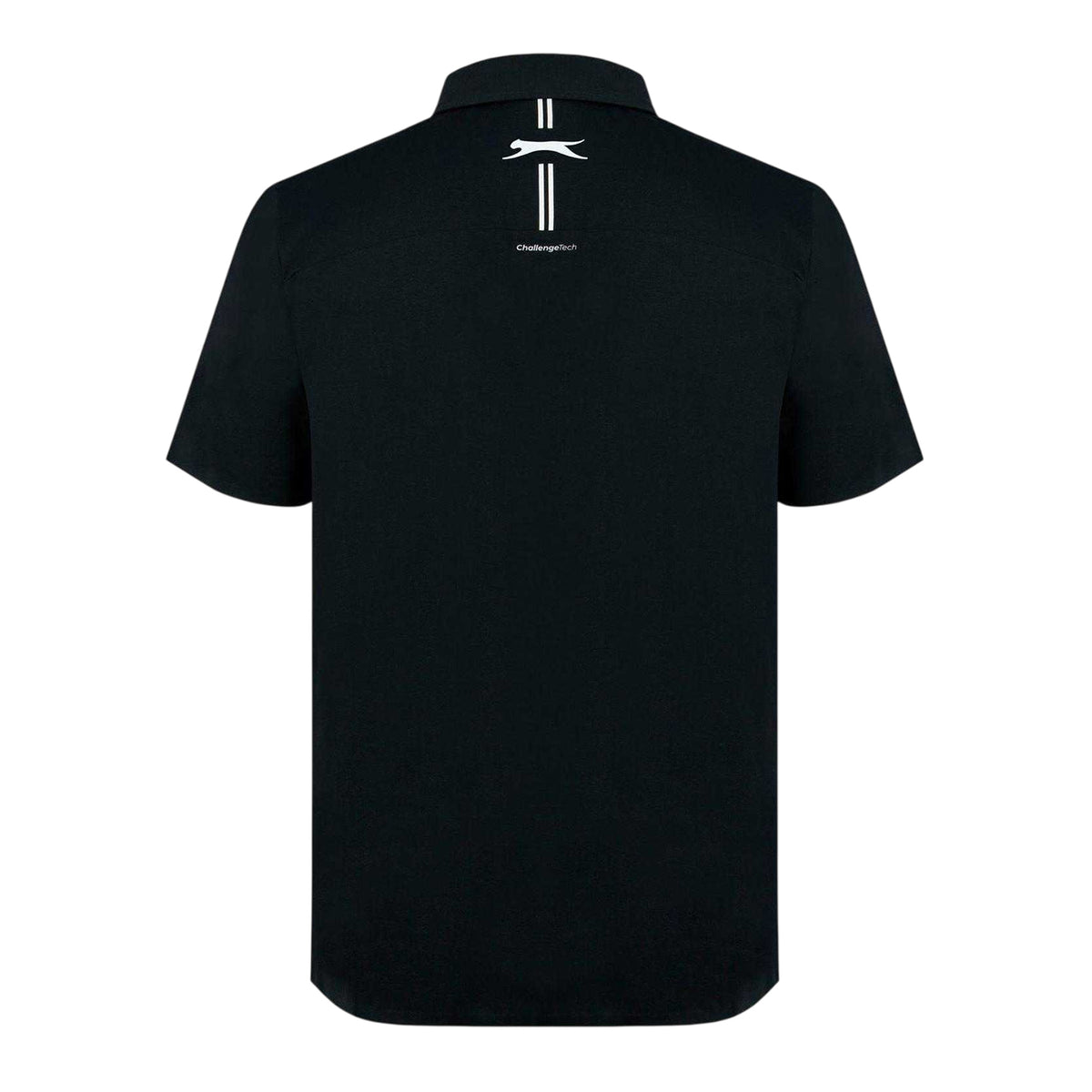 Black - Back - Slazenger Mens Polyester Golf Polo Shirt
