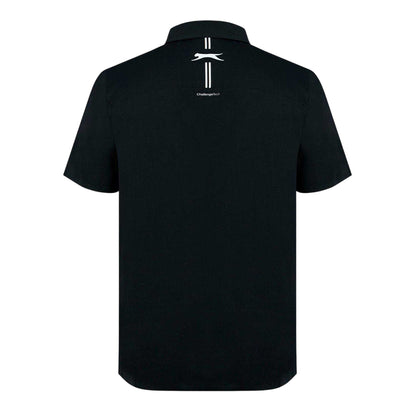 Black - Back - Slazenger Mens Polyester Golf Polo Shirt