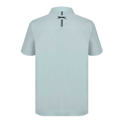 Grey - Back - Slazenger Mens Polyester Golf Polo Shirt