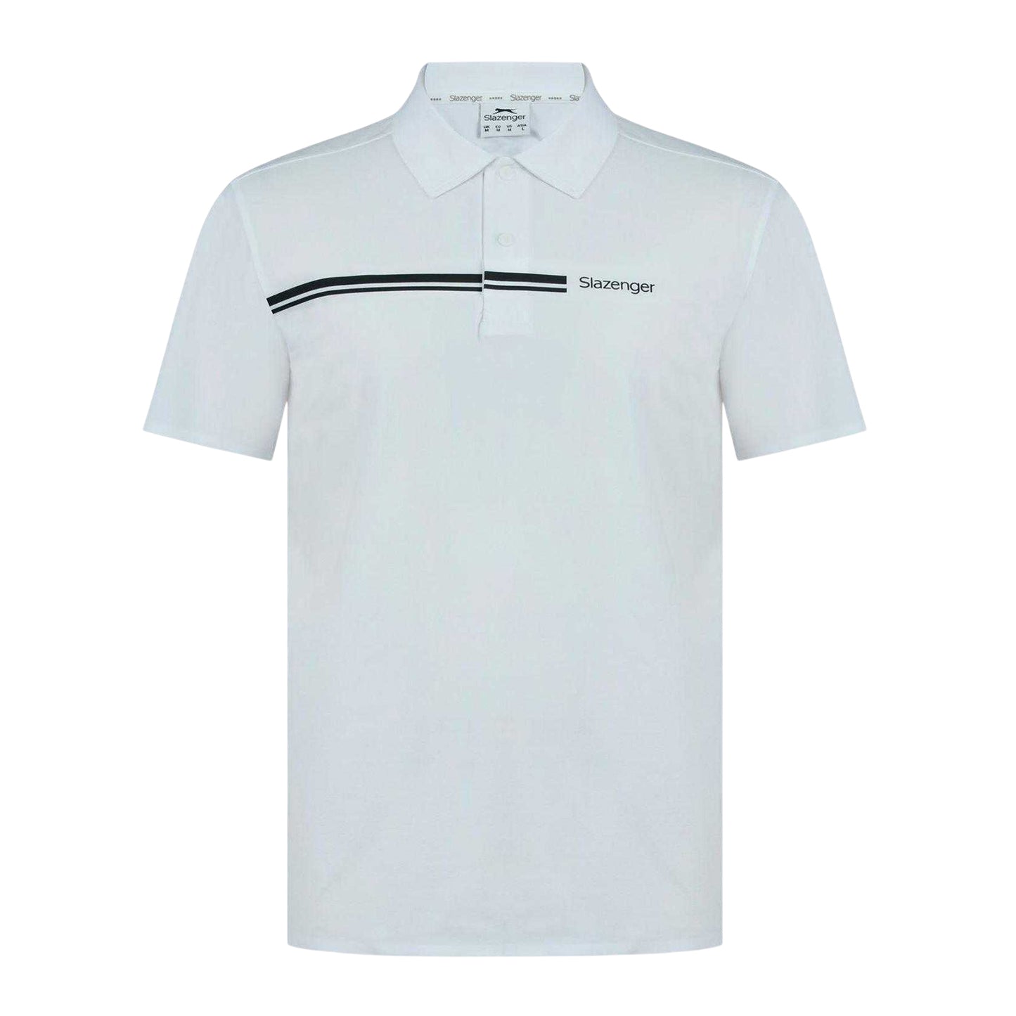 White - Front - Slazenger Mens Polyester Golf Polo Shirt