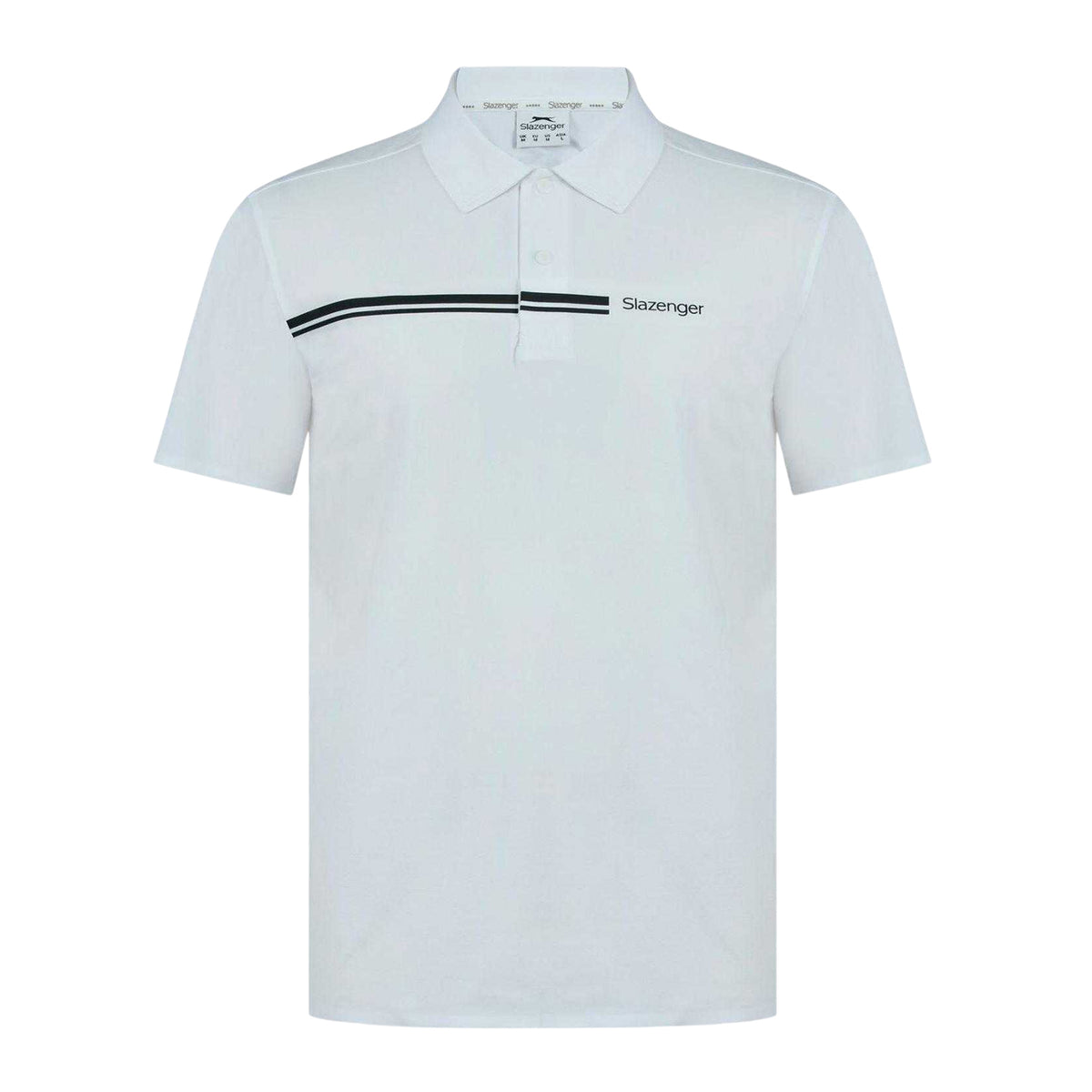 White - Front - Slazenger Mens Polyester Golf Polo Shirt