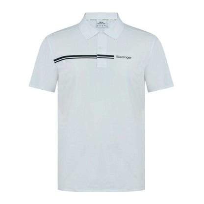 White - Front - Slazenger Mens Polyester Golf Polo Shirt