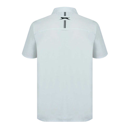 White - Back - Slazenger Mens Polyester Golf Polo Shirt