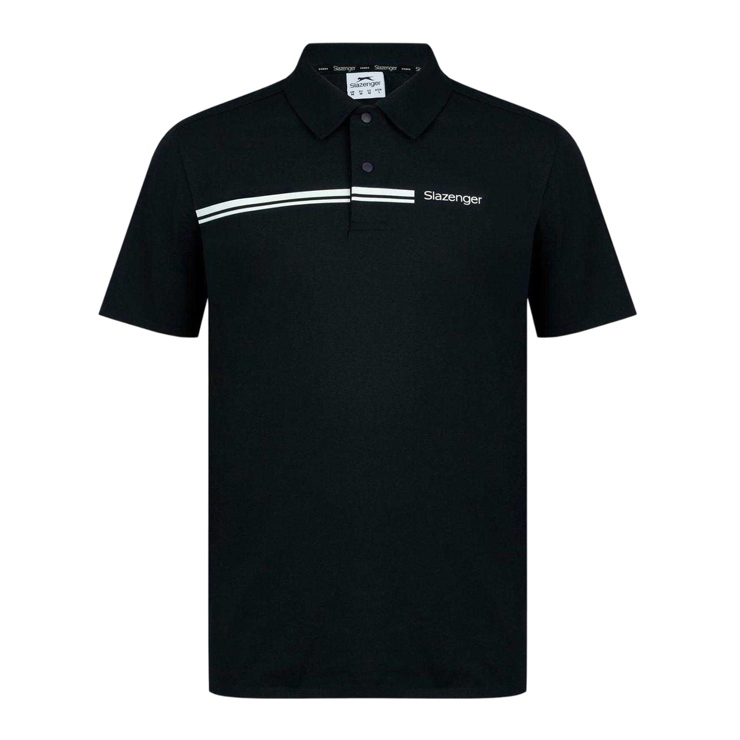 Black - Front - Slazenger Mens Polyester Golf Polo Shirt