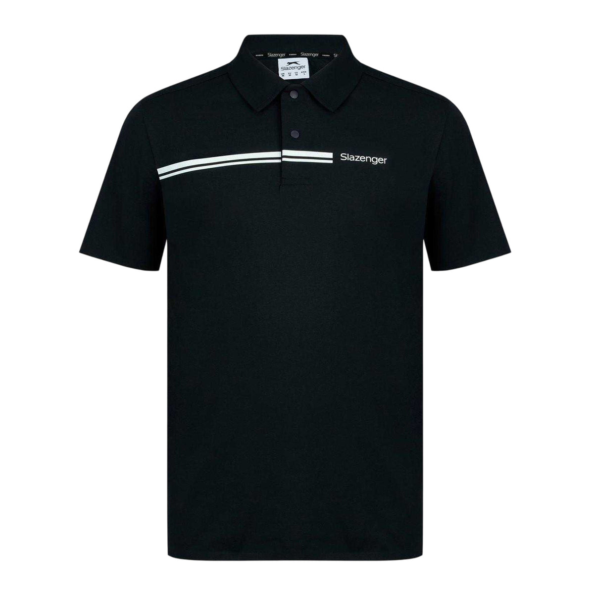 Black - Front - Slazenger Mens Polyester Golf Polo Shirt