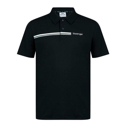 Black - Front - Slazenger Mens Polyester Golf Polo Shirt