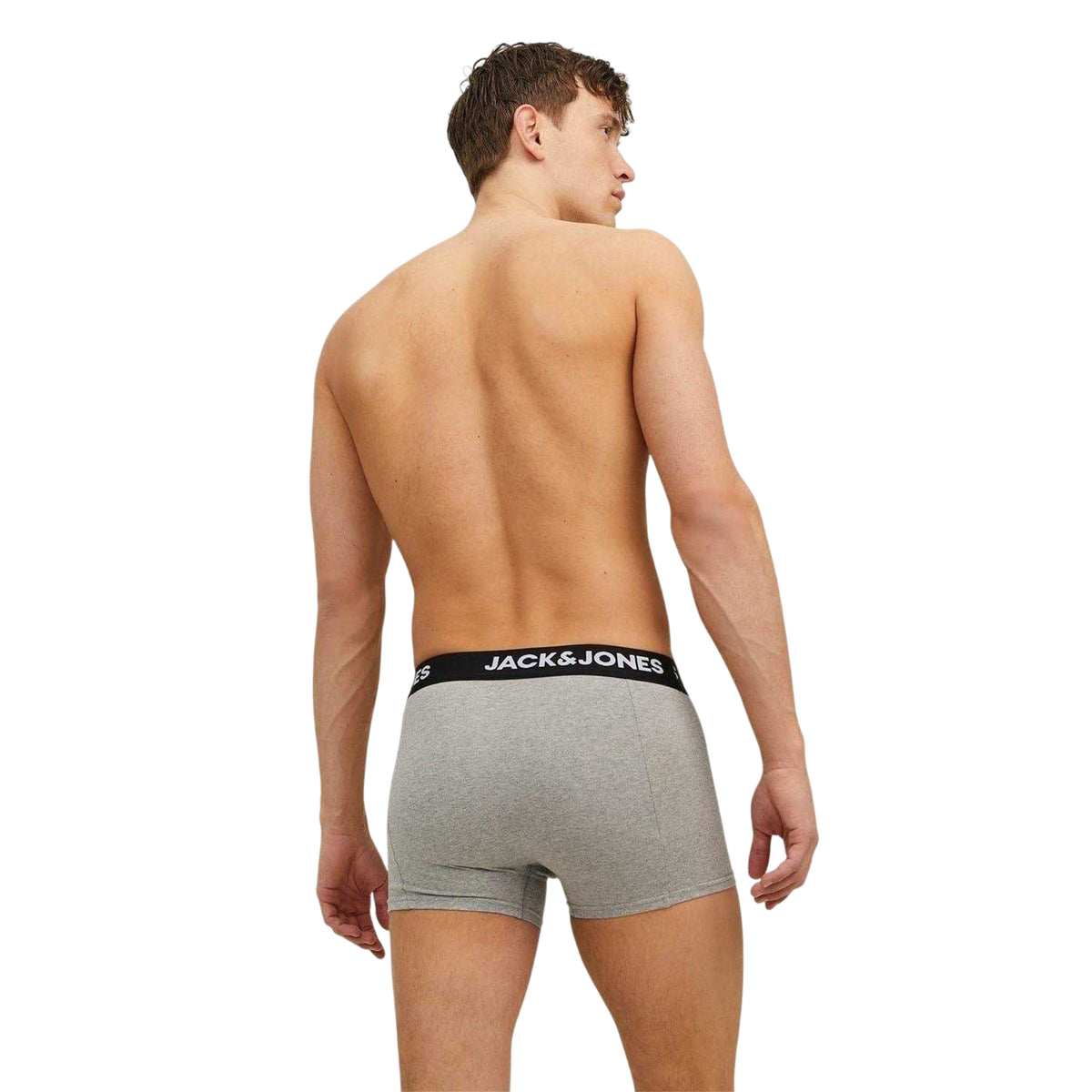 Black-Navy-Grey - Back - Jack And Jones Mens Anthony Boxer Shorts (Pack of 3)