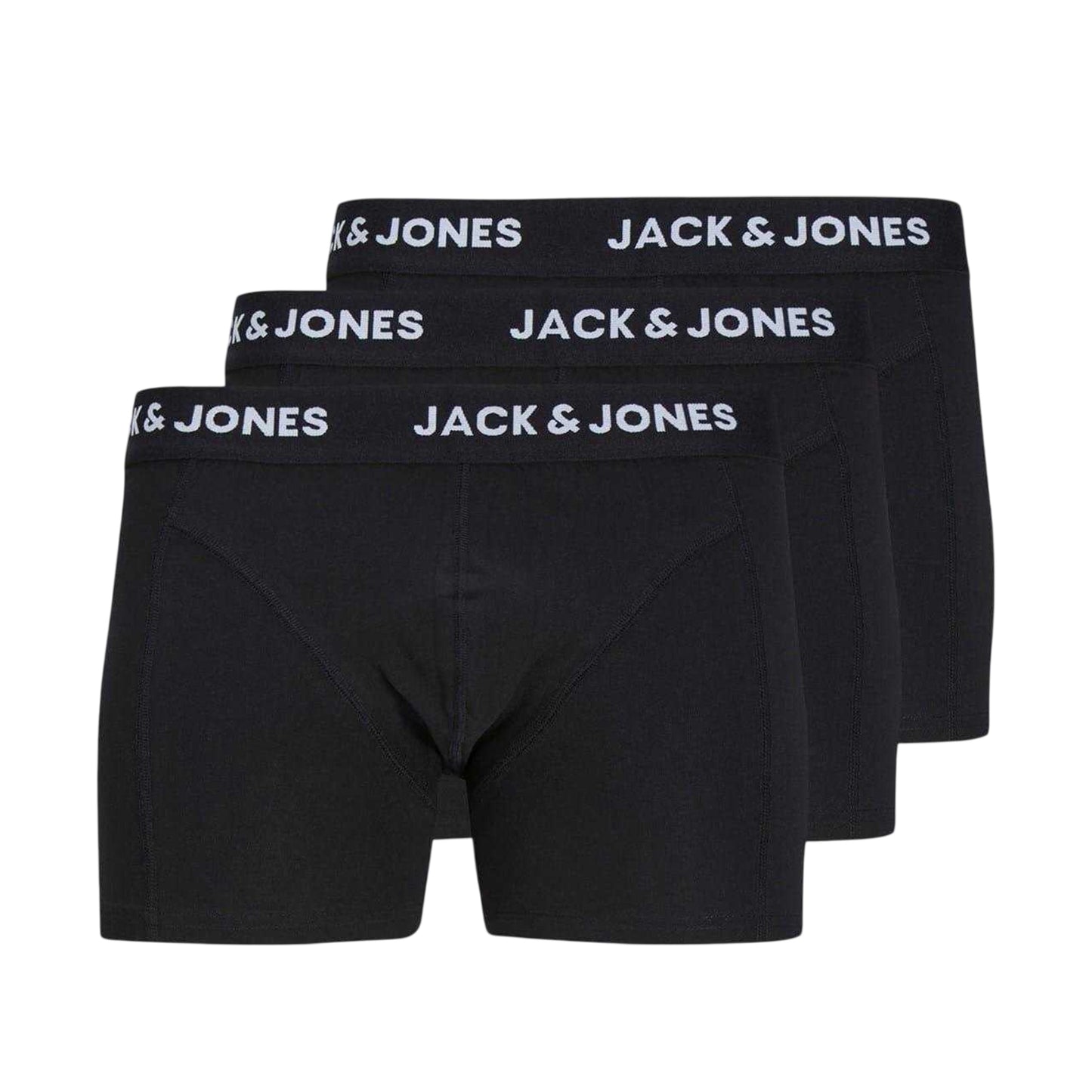 Black - Front - Jack And Jones Mens Anthony Boxer Shorts (Pack of 3)