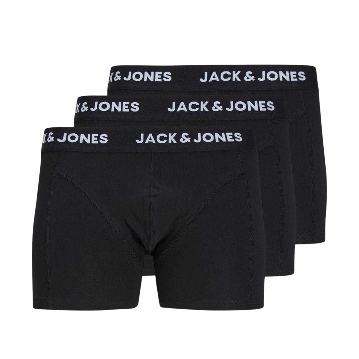 Black - Front - Jack And Jones Mens Anthony Boxer Shorts (Pack of 3)