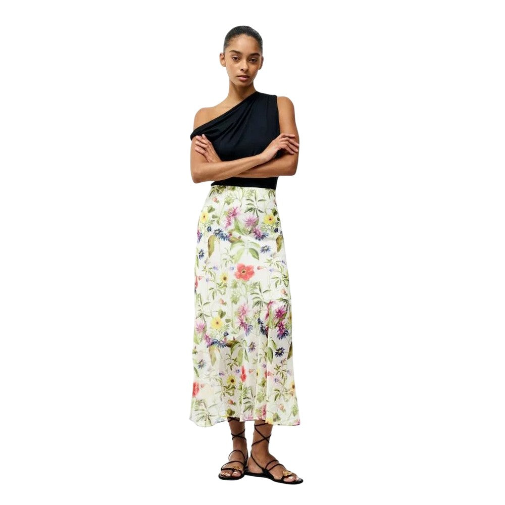 White-Multicoloured - Lifestyle - French Connection Womens-Ladies Floral Pattern A-line Maxi Skirt