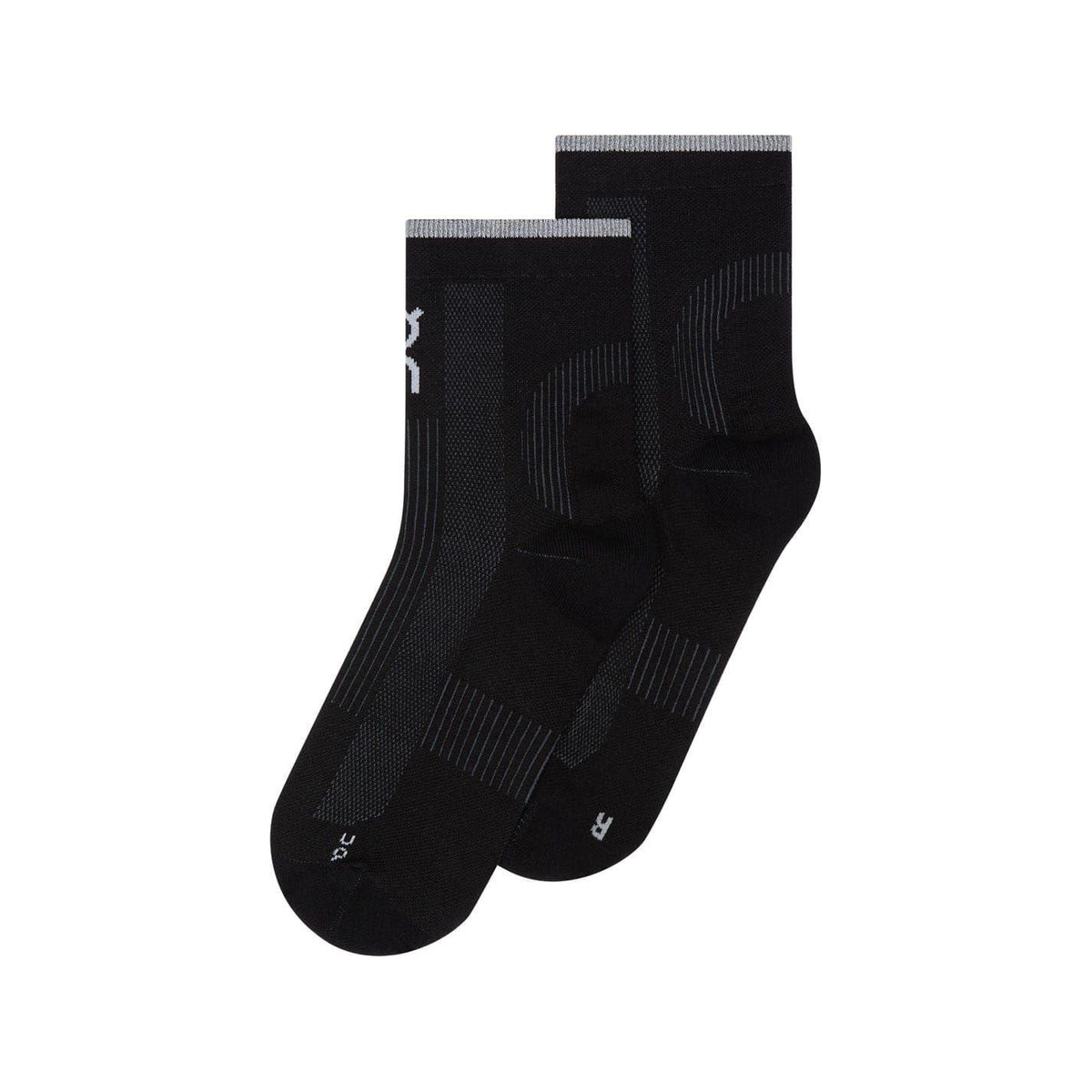 Black - Front - On Running Unisex Adult Quarter Socks