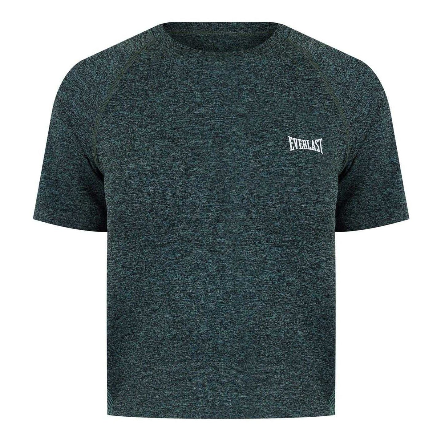 Green Marl - Front - Everlast Womens-Ladies Logo Slim Gym Crop Top
