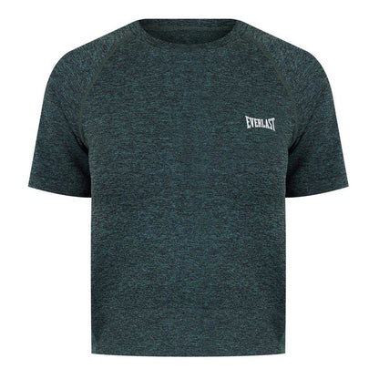 Green Marl - Front - Everlast Womens-Ladies Logo Slim Gym Crop Top