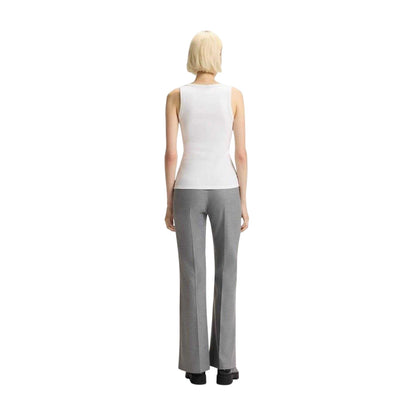 White - Back - Hugo Womens-Ladies Datamia Embroidered Logo Vest Top