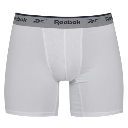 Black-White-Grey - Side - Reebok Mens Logo Boxer Shorts (Pack of 3)