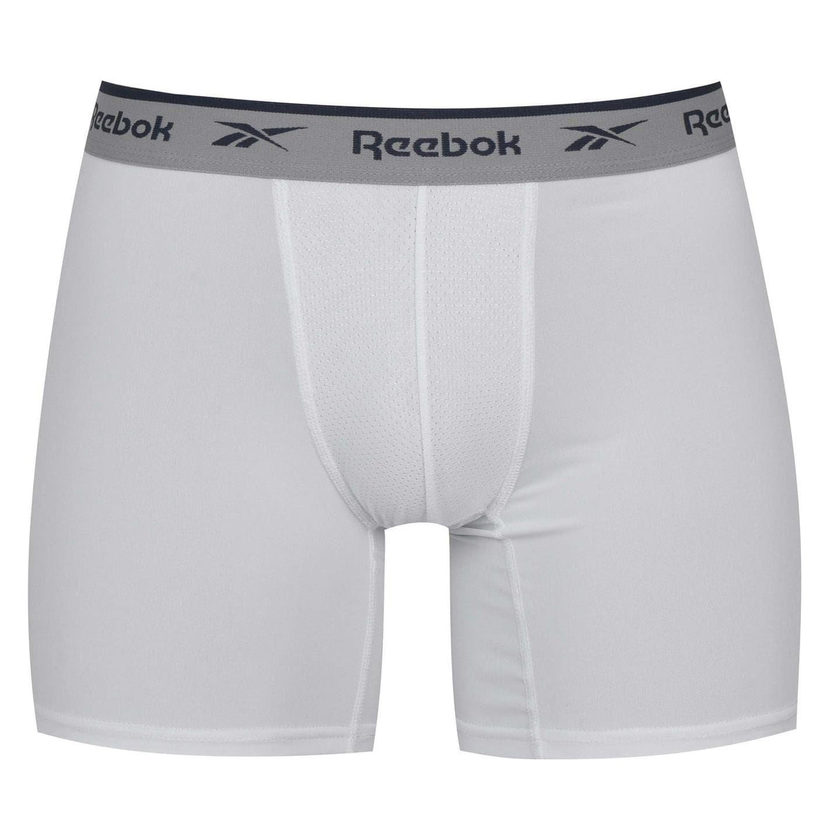 Black-White-Grey - Side - Reebok Mens Logo Boxer Shorts (Pack of 3)