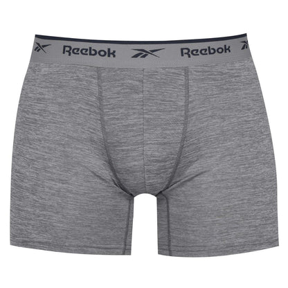 Black-White-Grey - Pack Shot - Reebok Mens Logo Boxer Shorts (Pack of 3)