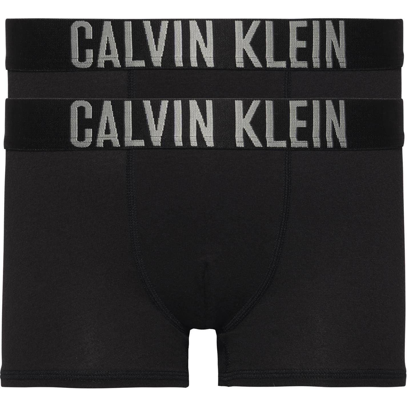 Black - Front - Calvin Klein Mens Boxer Shorts (Pack of 2)