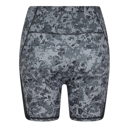 Grey - Back - Everlast Womens-Ladies Marble Athletic Cycling Shorts