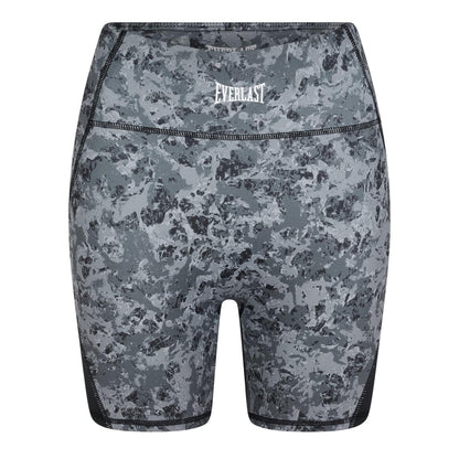 Grey - Front - Everlast Womens-Ladies Marble Athletic Cycling Shorts