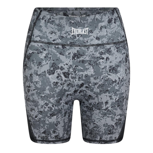 Grey - Front - Everlast Womens-Ladies Marble Athletic Cycling Shorts