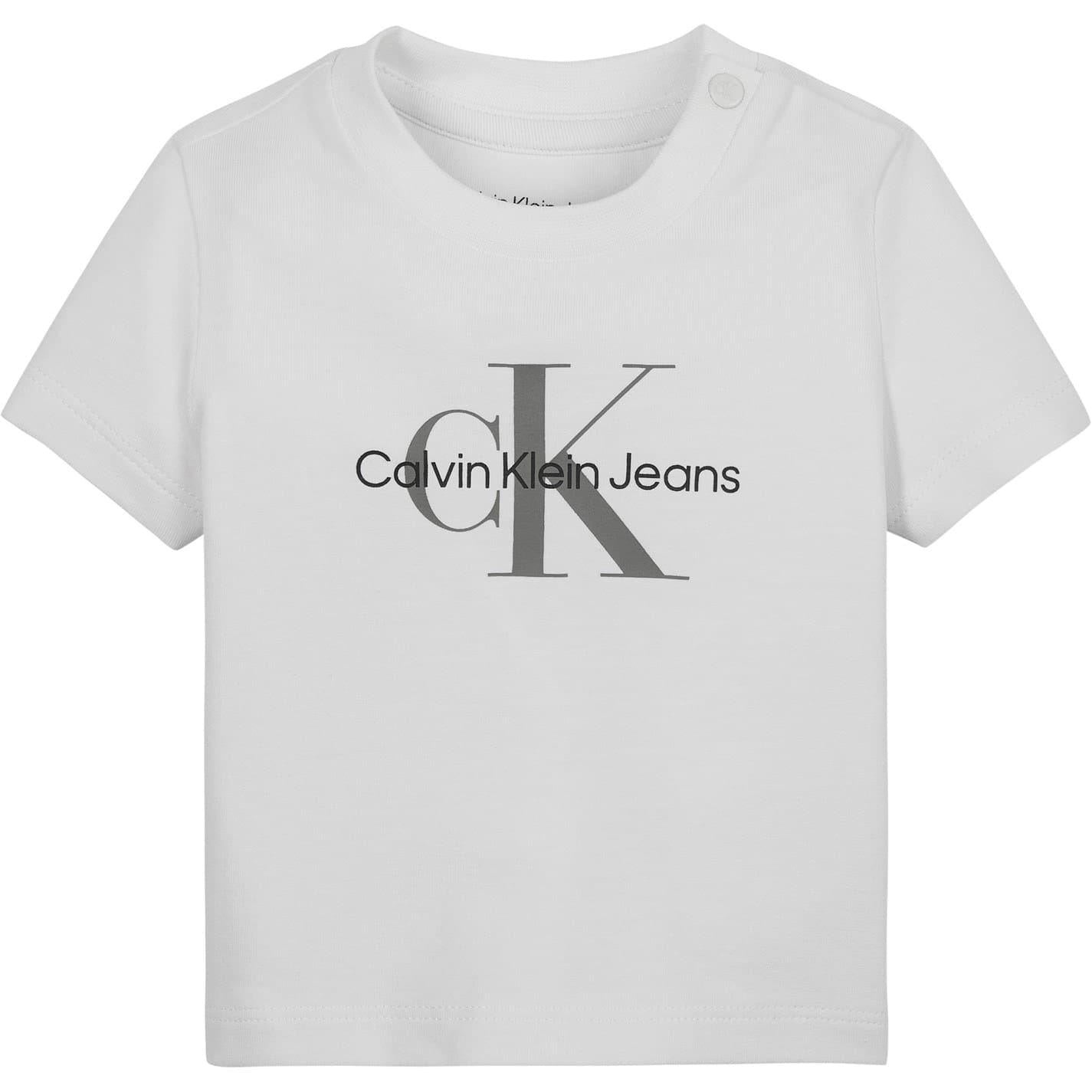 White - Front - Calvin Klein Baby Monogram Regular T-Shirt