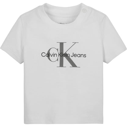 White - Front - Calvin Klein Baby Monogram Regular T-Shirt