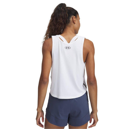 Grey - Back - Under Armour Womens-Ladies 2 in 1 Running Shorts