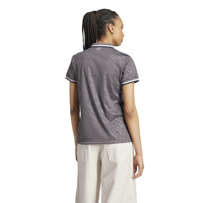 Charcoal - Lifestyle - Adidas Womens-Ladies 3 Real Madrid CF Collared Jersey