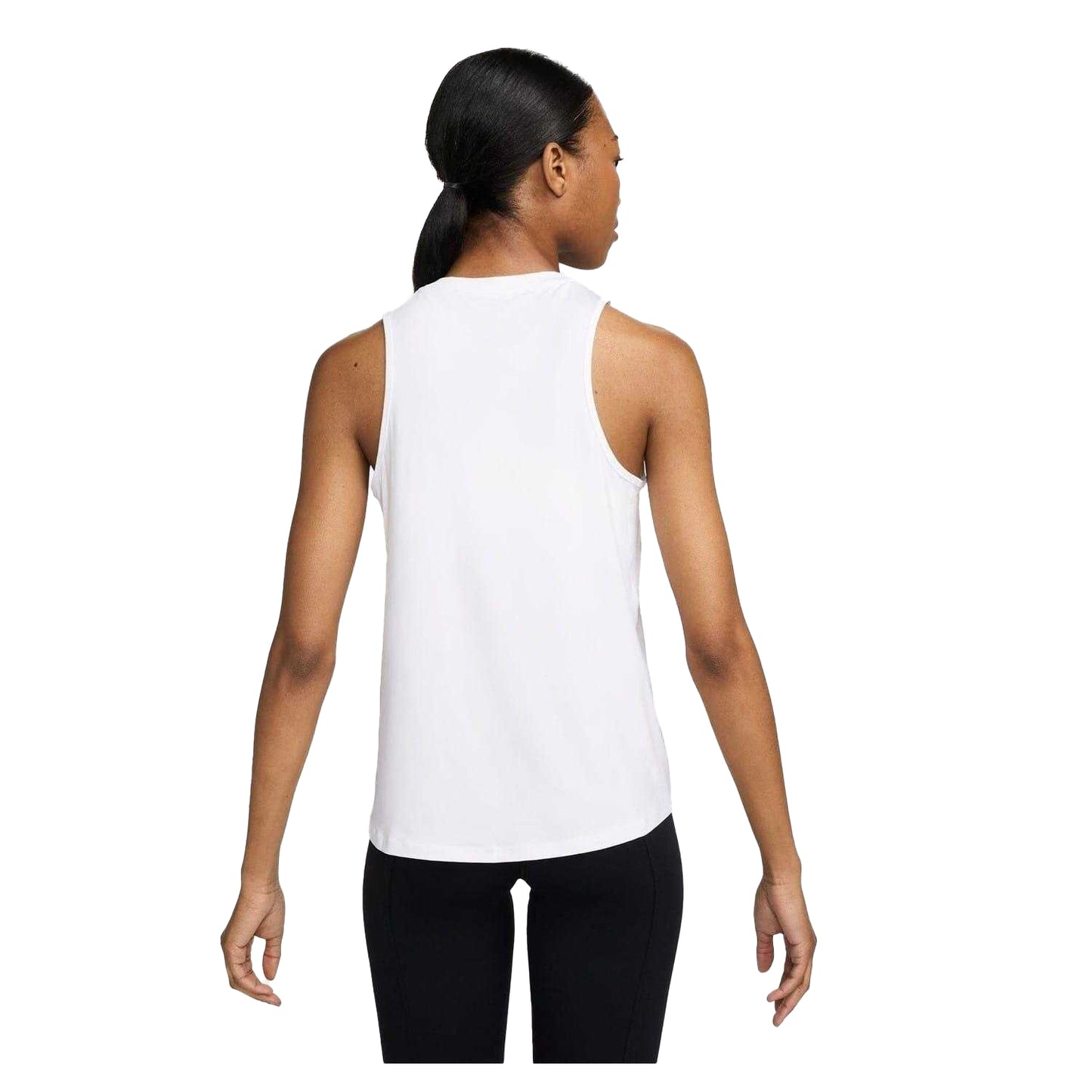 White - Back - Nike Womens-Ladies Dri-FIT Tank Top