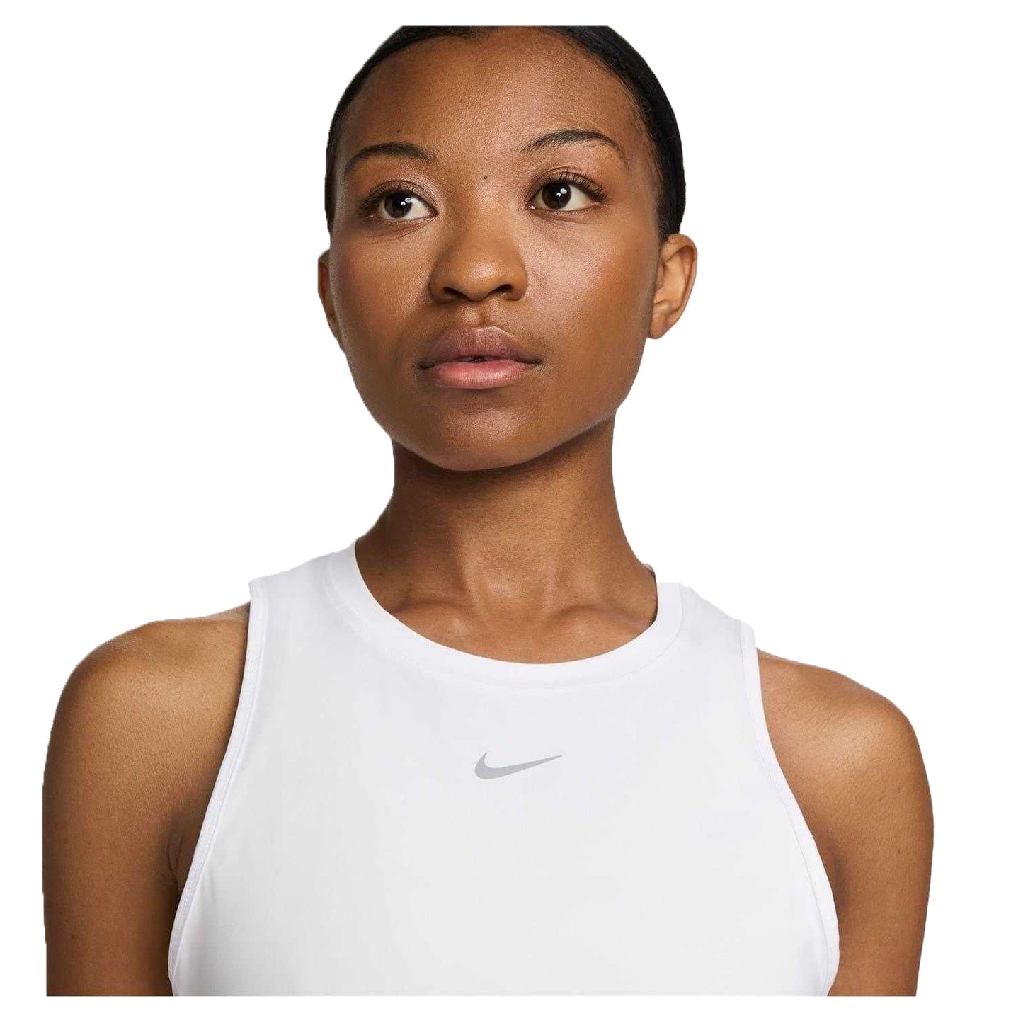 White - Side - Nike Womens-Ladies Dri-FIT Tank Top