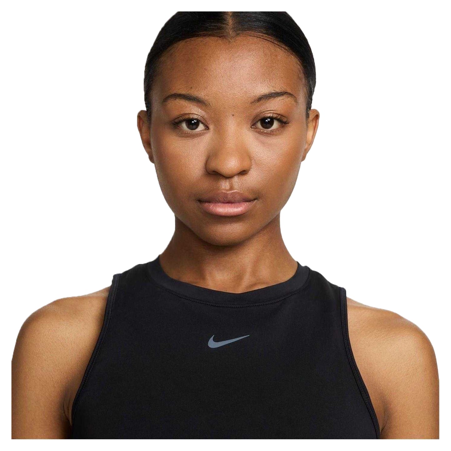 Black - Side - Nike Womens-Ladies Dri-FIT Tank Top