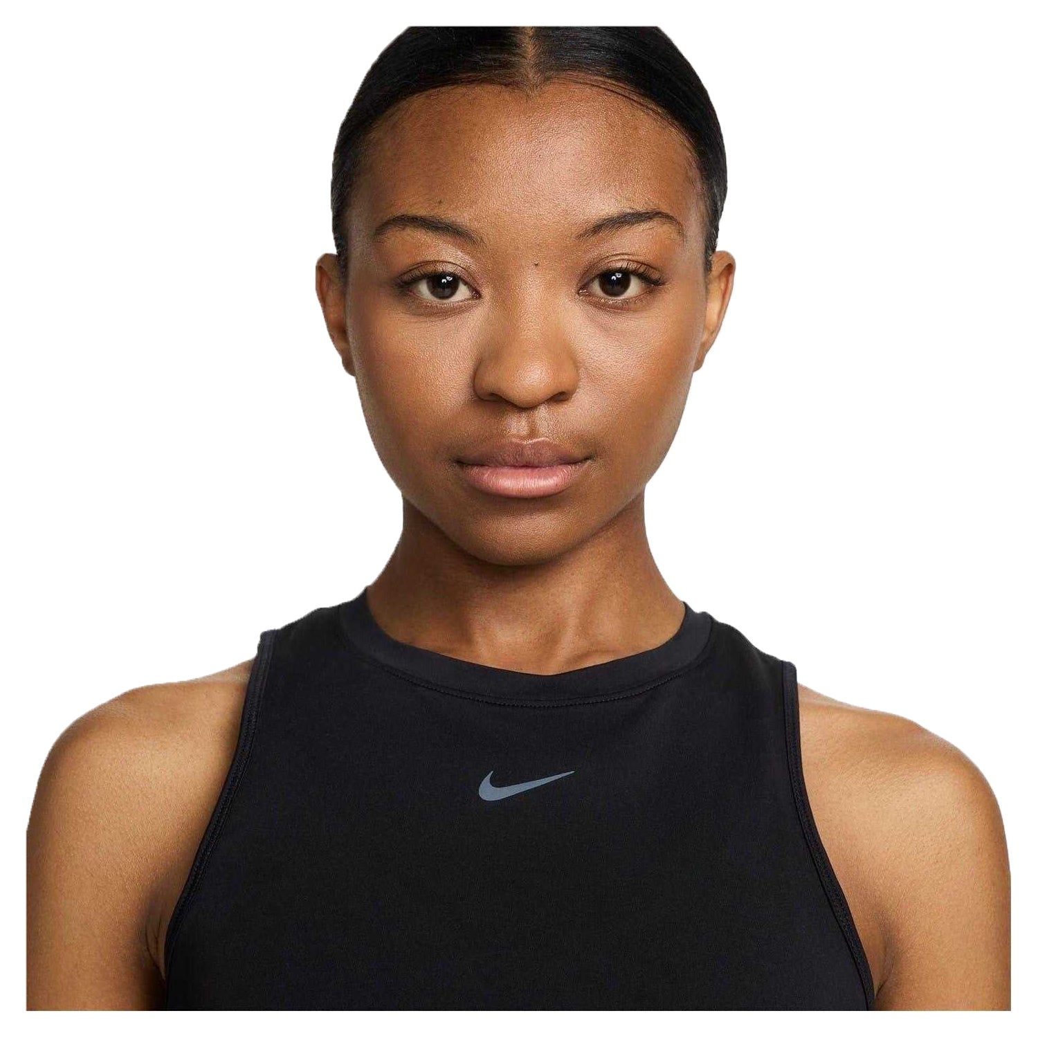 Black - Side - Nike Womens-Ladies Dri-FIT Tank Top