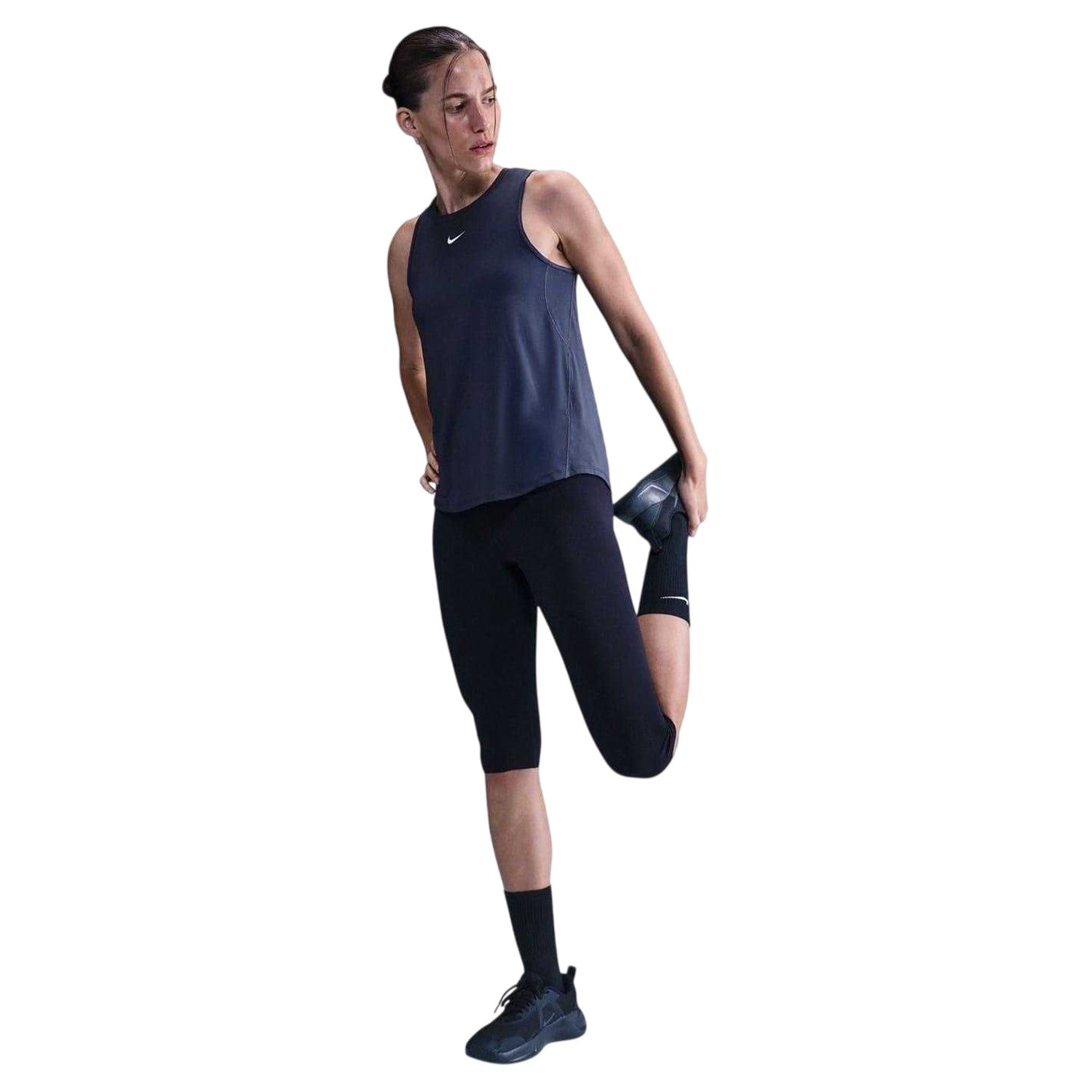 Midnight Navy - Front - Nike Womens-Ladies Dri-FIT Tank Top