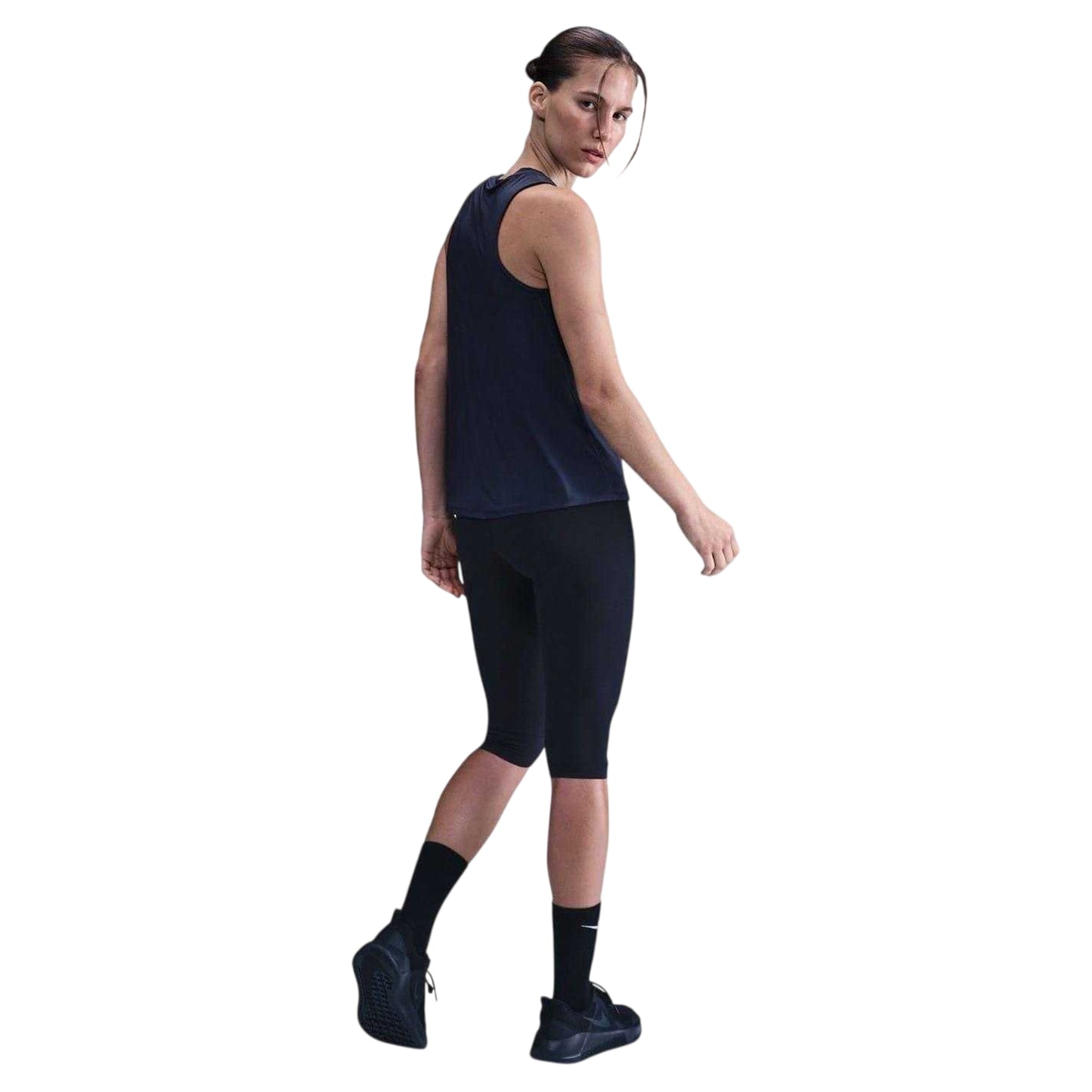 Midnight Navy - Back - Nike Womens-Ladies Dri-FIT Tank Top