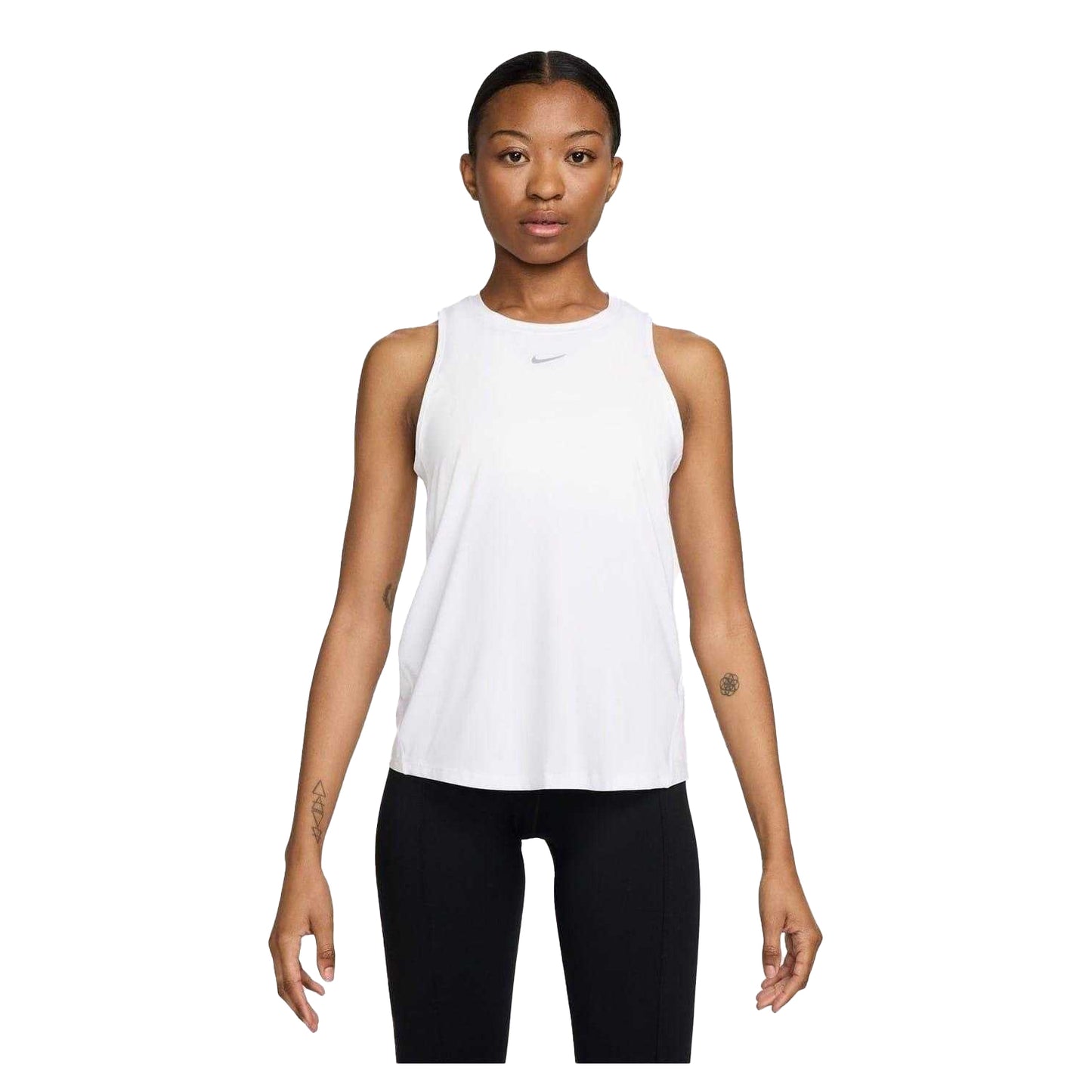 White - Front - Nike Womens-Ladies Dri-FIT Tank Top