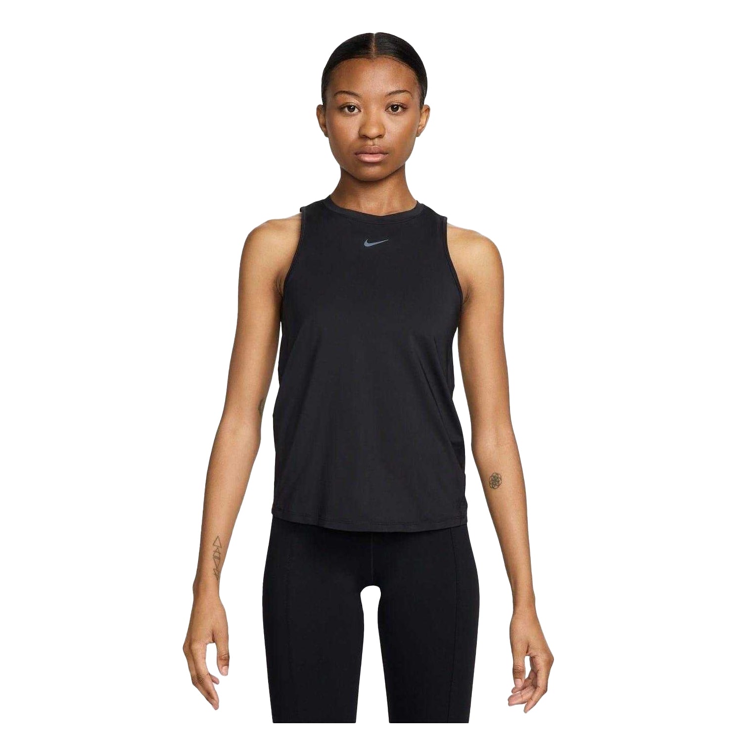Black - Front - Nike Womens-Ladies Dri-FIT Tank Top