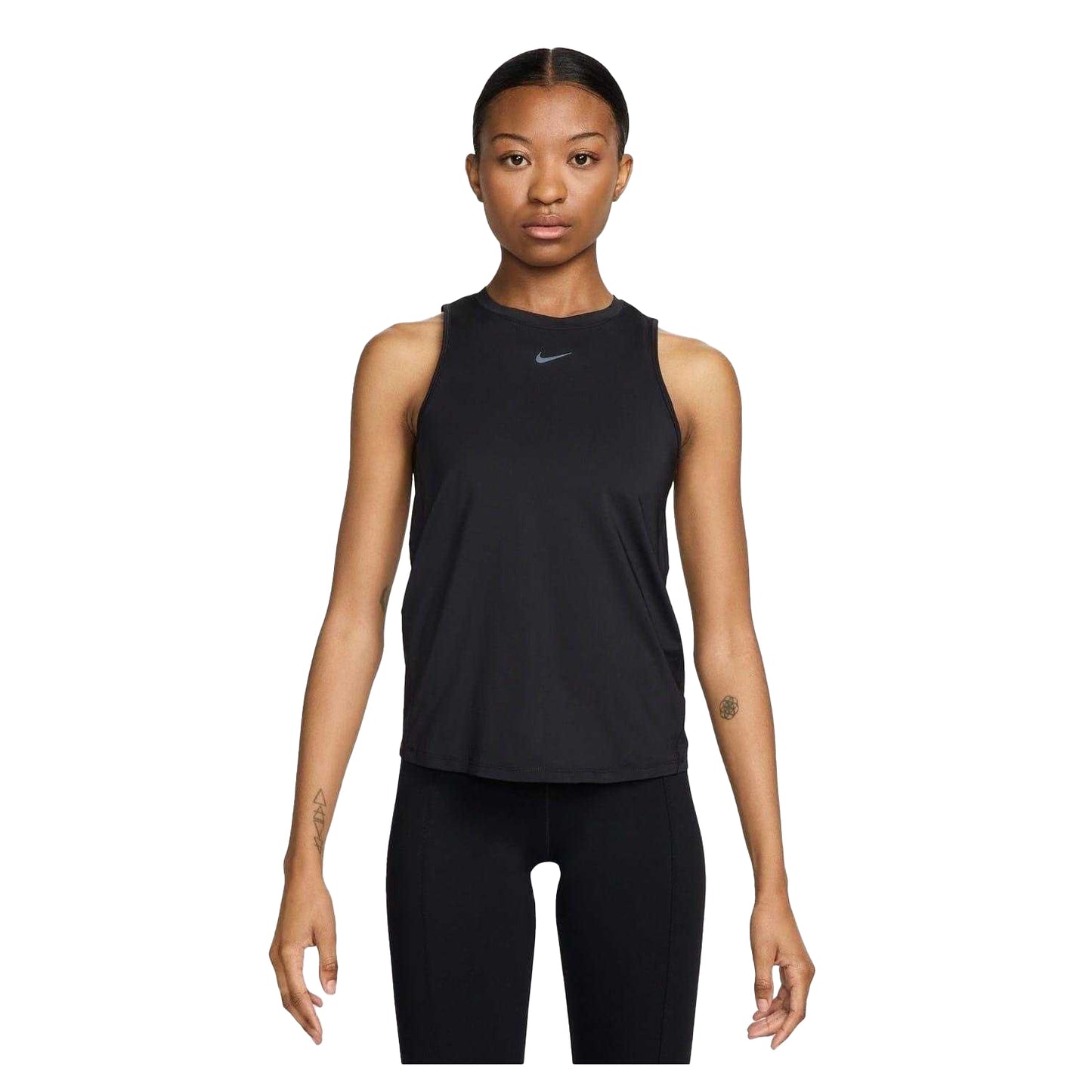 Black - Front - Nike Womens-Ladies Dri-FIT Tank Top