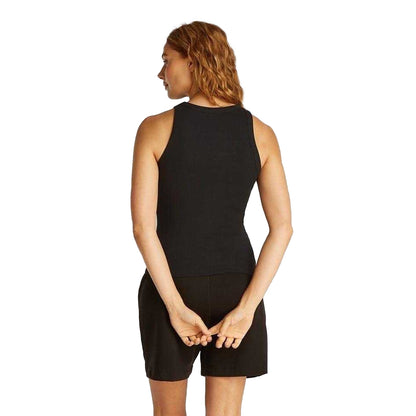 Black - Back - Calvin Klein Womens-Ladies Cotton Blend Tank Top